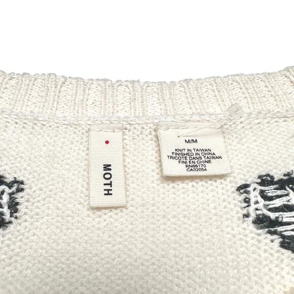 Moth Anthropologie | Women | Alpaca Wool Blend Heart Open Knit Cardigan | Medium - Picture 7 of 11